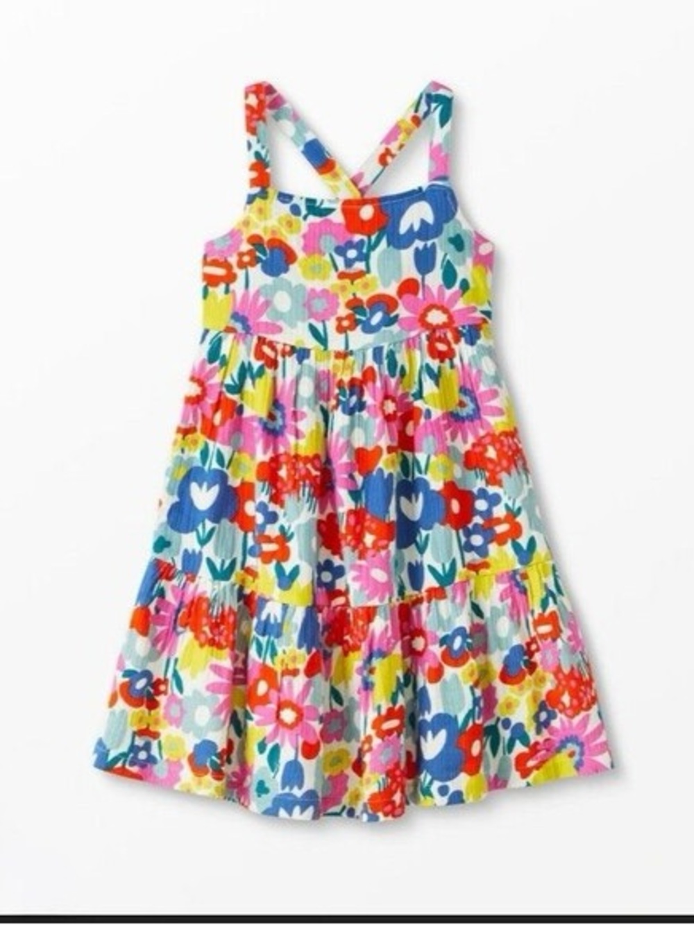 Hanna Andersson Flower Frenzy Print Muslin Twirl Dress 150cm/12